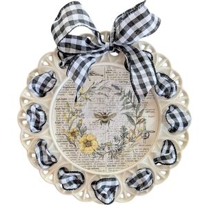 Upcycled Vintage Plate With Decoupage Detail